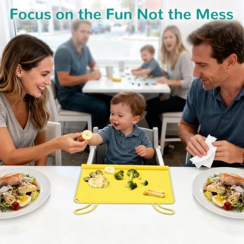 Silicone Placemat for Baby Self-Eating: Dishwasher Safe & Non-Slip for Dining - Image 5
