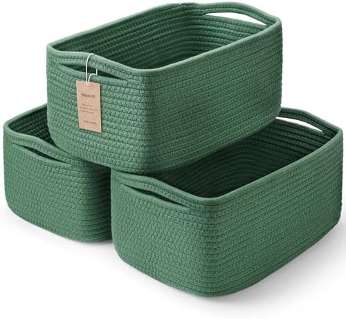 3 Pack Small Storage Baskets for Organizing, 11.8×7.8×5.1" by MaxuniTechLife