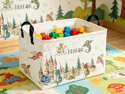 Rectangle Kids Baskets Dinosaur Basket Cute Storage Bin Boys Box - Image 6