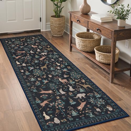 BESBLEE 2X7 Washable Kitchen Runner Rug, Animal Non Slip - Image 2