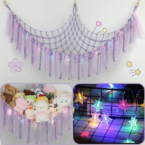 Stuffed Animal Hammock with LED Lights by yelienm