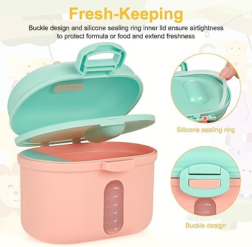 Accmor Baby Formula Dispenser On The Go, Portable Milk Powder Formula Dispenser - Image 7