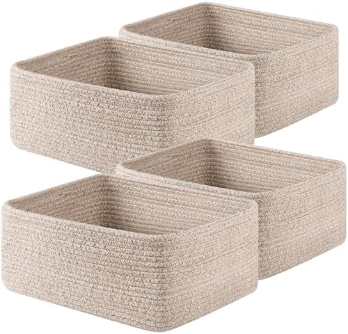 OIAHOMY 4 Pack 14.17 * 11.02 * 6.3IN Storage Baskets by MasterofSpaceOptimization