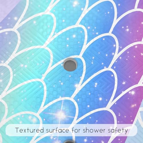Bathtub Mat Non Slip, Mermaid Square Bath tub Mat Shower Floor Mat - Image 5
