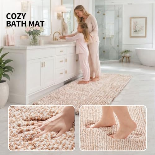 ILANGO Bathroom Rugs 60" × 24", Extra Soft Absorbent Microfiber Bath Rugs - Image 5