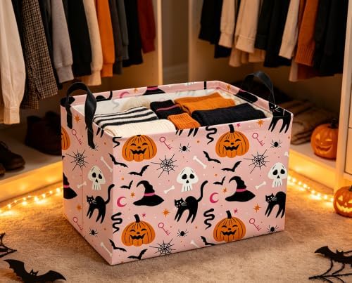 Rectangle Halloween Baskets Ghost Basket Cute Storage Bin Fish Box - Image 6