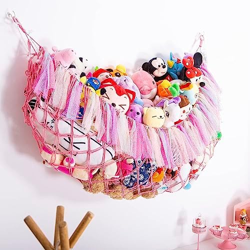 Jumbo Toy Hammock for Stuffed Animal Net Boho Macrame Toy Hammock - Image 2