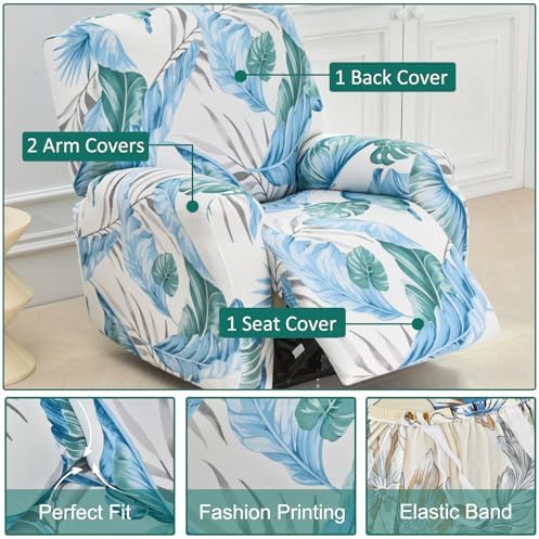 NILUOH Stretch Recliner Covers 4 Piece, Non-Slip Lazy Boy Chair Covers - Image 2