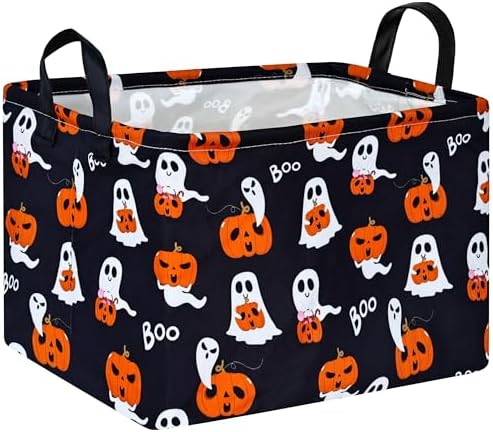Pumpkin Pattern Storage Basket Gift Shelf Basket Storage Bin, Nursery Basket by KUNRO