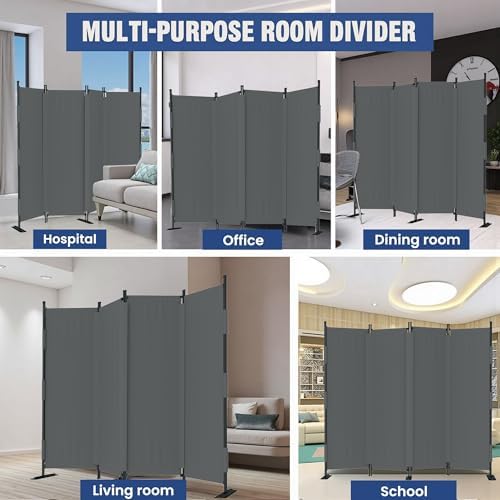 Room Divider 4 Panel Folding Screen 6ft Portable Wall Partition Room Divider - Image 6