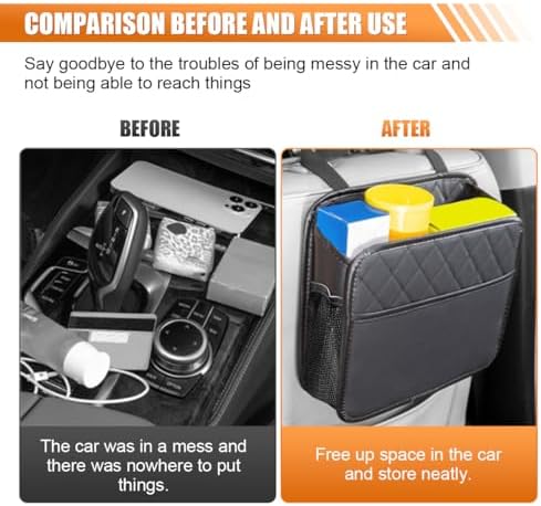 LAINLOY Foldable Car Seat Back Organizer, Large Capacity Hanging Car Backseat - Image 5