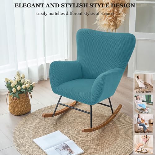 Levoberg Nursery Rocking Chair Cover Stretch Rocker Glider Chairs Cover - Image 4