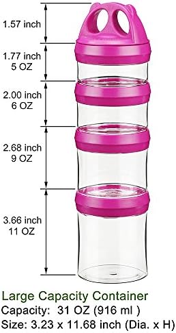 SELEWARE Red Stackable Snack Containers - Image 4