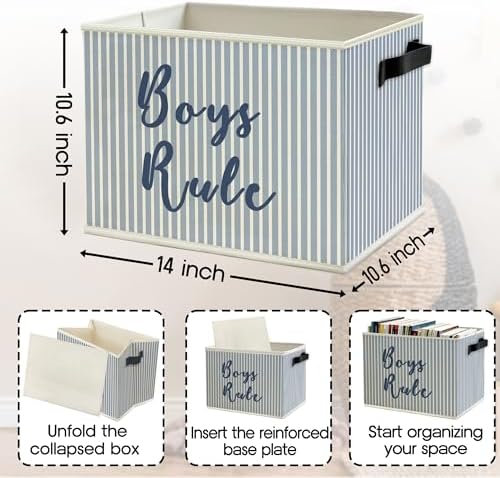 Boy Nursery Storage Bins Box - Image 6