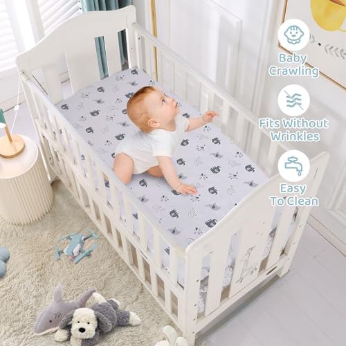 Crib Bedding Set for Boys, Premium 3 Piece Elephant Baby Crib Bedding Set - Image 5