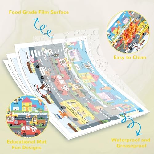 Disposable Placemats for Baby Toddlers, Sticky Plastic Kids Placemats for - Image 5