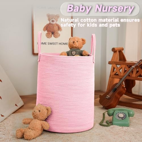 JMvicyroam 100L Cotton Rope Laundry Basket Hamper - Image 2