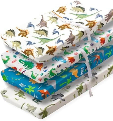 4 Pack Baby Boy Changing Pad Covers Sheets Set Soft Fitted Baby Boy Mattress by FIGEPO