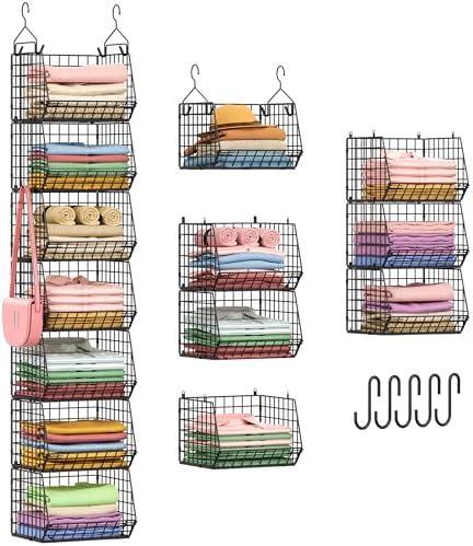 X-cosrack 7 Tier Foldable Hanging Closet Organizer and Storage, Wire Closet by X-cosrack