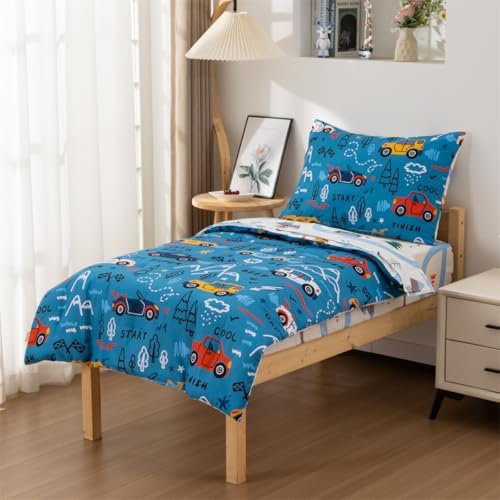 NTBED 4 Pieces Racing Car Toddler Bedding Set - Image 3