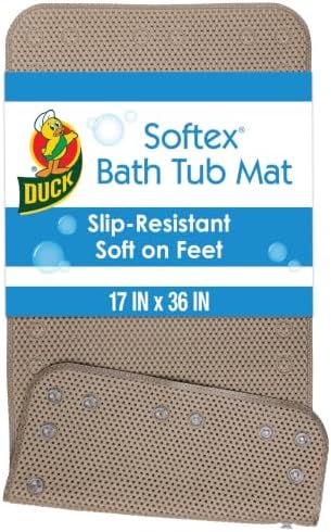Duck Brand Softex Bath Mat for Tubs, Machine Washable, 17 x 36 Inches, Skid by DuckBrand