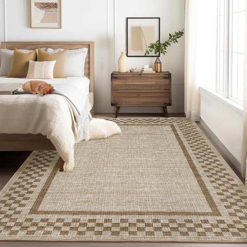 GarveeHome Small Bedroom Area Rug 3x5 Checkered Area Rug by GarveeHome