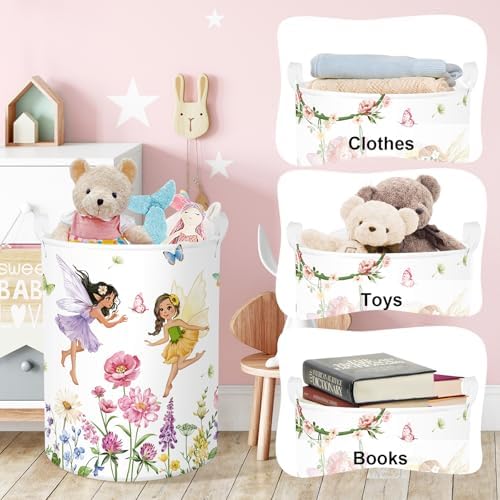 Clastyle Lovely Princess Laundry Basket Kids Clothes Book Storage Basket Gift - Image 5