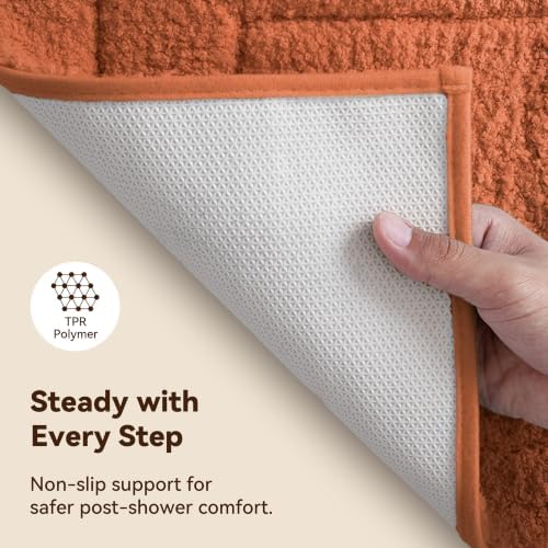 GRANNY SAYS Terracotta Bathroom Rug 24" x 36", Non-Slip Bath Mat - Image 4