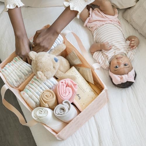 Tiny Twinkle Diaper Caddy Organizer – Foldable Baby Storage Basket - Image 2