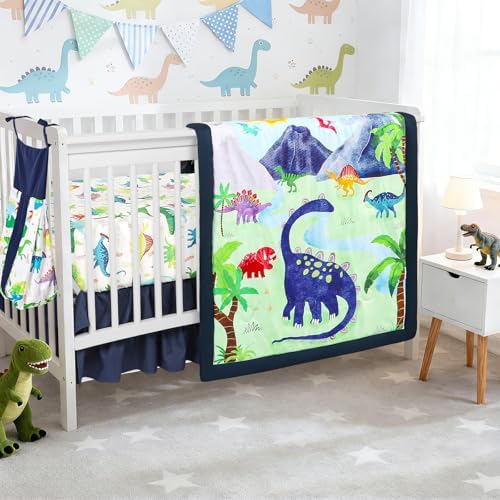 Crib Bedding Set for Baby Girls and Boys, 4 Piece Infant Nursery Bedding Sets - Image 7