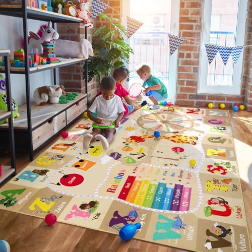 BENRON 7x10 Playroom Rug for Kids Washable, PlayMat - Image 4
