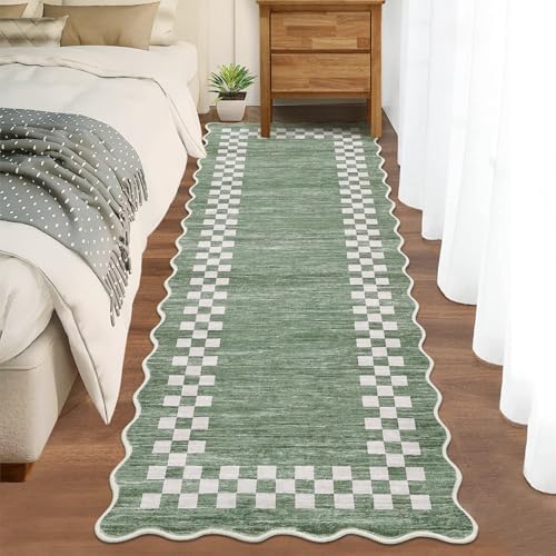 GarveeHome Washable Runner Rug 2x10 Modern Bordered Hallway Runner Rugs - Image 2