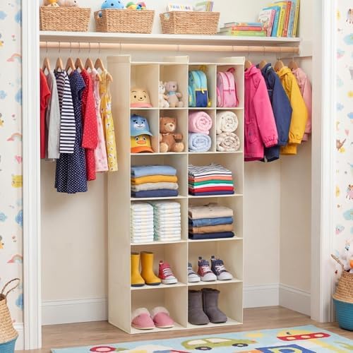 6 Tier Hanging Closet Organizer, 16 Compartments Dual Row Storage - Image 2