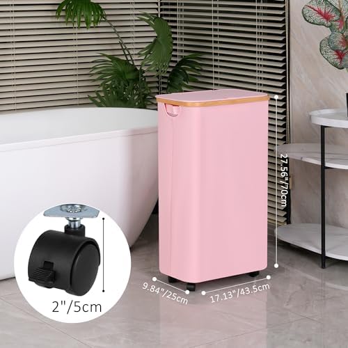iEGrow 74L Laundry Basket with Wheels, Clothes Hamper - Image 2