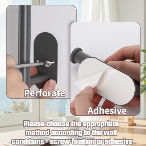 Yagoo 2 Pcs Adhesive Curtain Holdbacks, Screw-in Curtain Tiebacks - Image 3