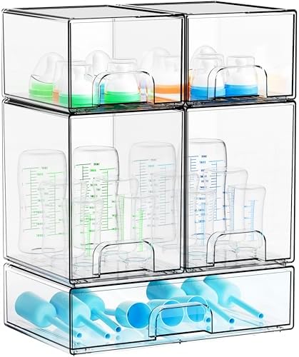 Yieach 5 Set Clear Baby Bottle Organizer by Yieach