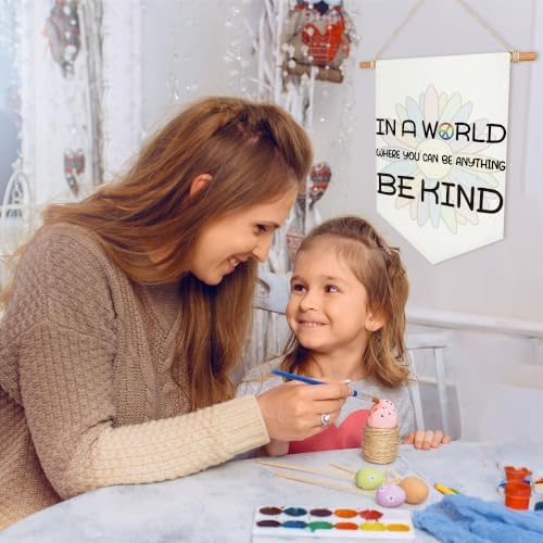 In a World Where You Can Be Anything Be Kind Canvas Hanging Banner 12x16in - Image 5