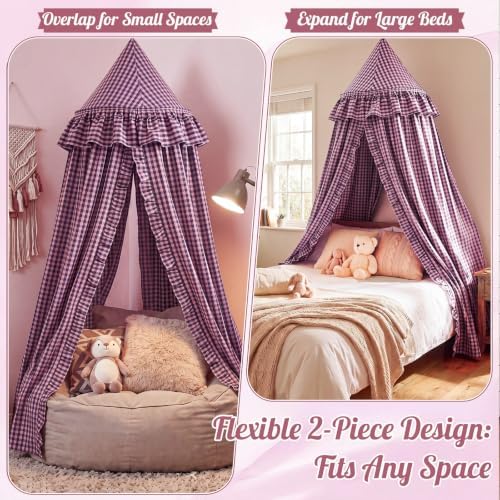 SmoothNovelty Gingham Plaid Bed Canopy - Image 6
