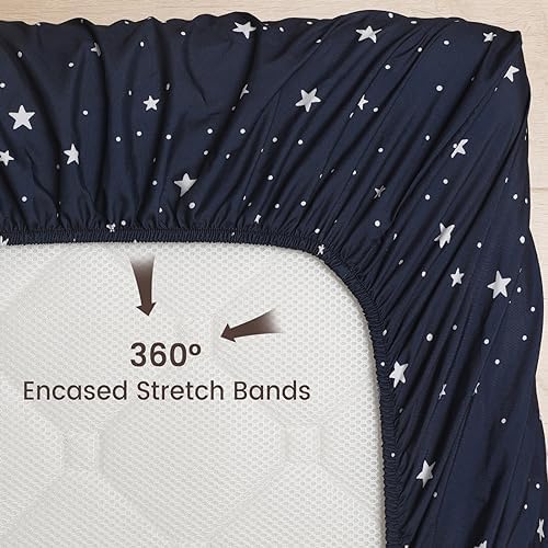 PHF 3 Pack Soft Bassinet Sheets, Space Breathable Comfy Cradle Sheets - Image 4