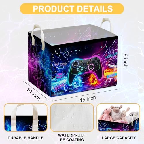 Gamer Console Storage Box, Foldable Waterproof Toy and Clothes Storage Box - Image 2