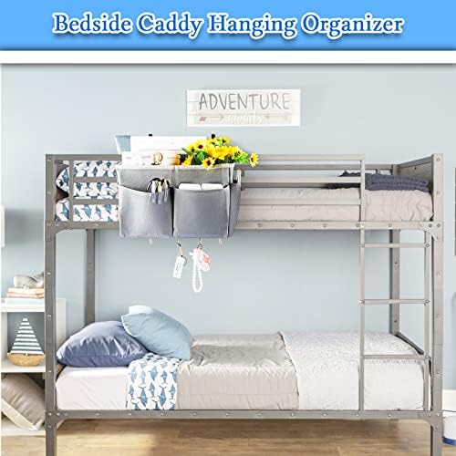 Bedside Caddy Organizer 5 Pockets and 4 Hooks - Image 3