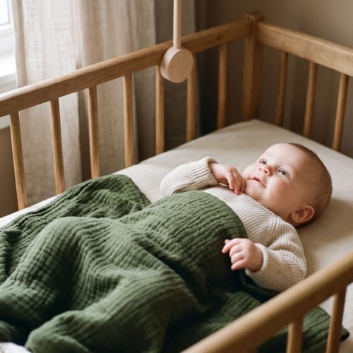 Muslin Receiving Blankets 5 Pack, Soft Swaddle Wraps - Image 6