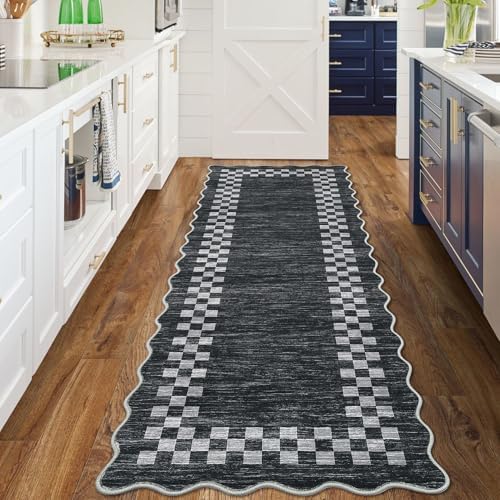 GarveeHome Washable Runner Rug 2x10 Modern Bordered Hallway Runner Rug - Image 4
