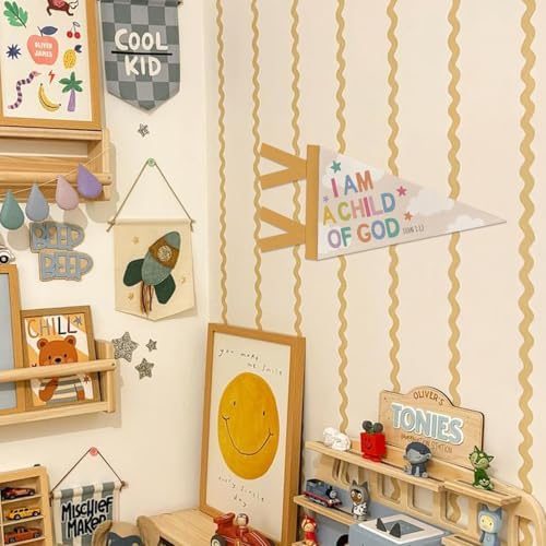 Christian Pennant Banner Flags Nursery Bedroom Playroom Wall Decor - Image 5