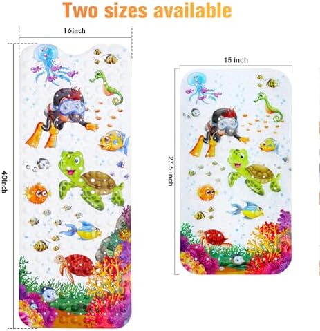 Secopad Bathtub Mat Non Slip, Cartoon Bath Tub Mat - Image 4