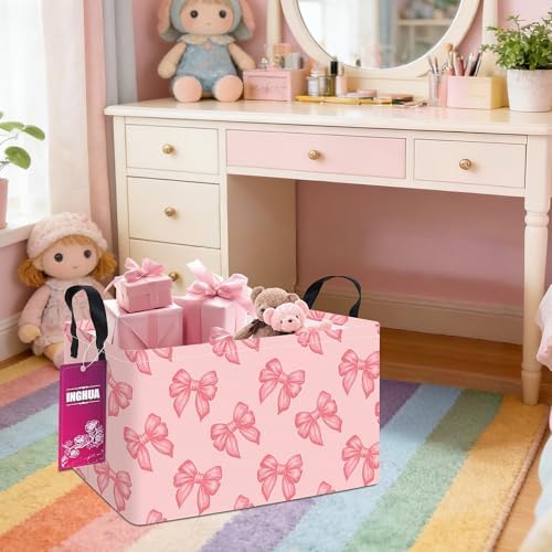 Rectangular Bowknot Storage Basket - Image 4