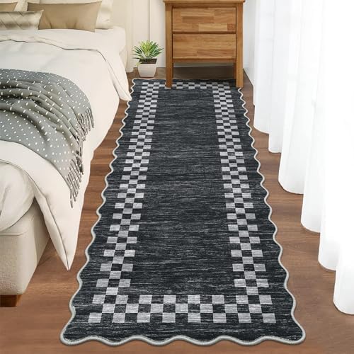 GarveeHome Washable Runner Rug 2x10 Modern Bordered Hallway Runner Rug - Image 2
