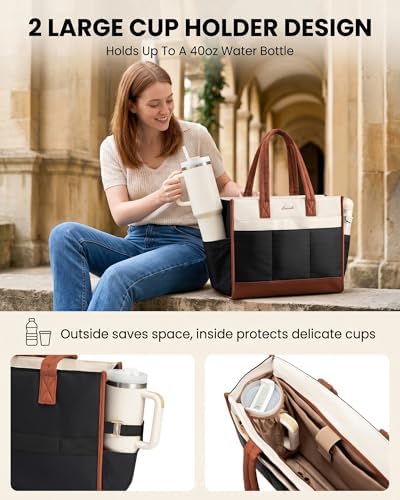 LOVEVOOK Work Tote Bag for Women, 17.3 Inch Laptop Bag - Image 3