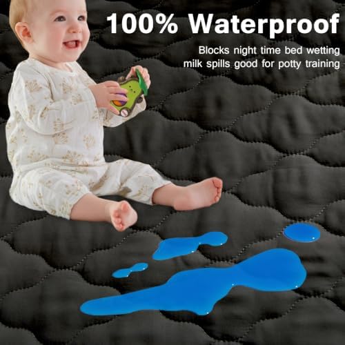 Pack and Play Mattress Pad Protector Sheet Fitted Waterproof Mattress Cover - Image 2