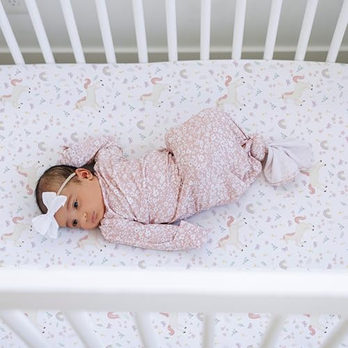 Sorrel + Fern Baby Crib Sheets Neutral, Fitted 2-Pack - Image 5
